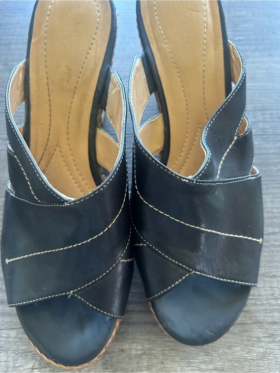 Naturalizer Shoes - Naturalizer Black Leather Slip-On Mules
